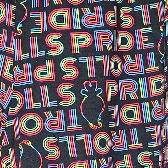 2X 18W 20W Trolls Rainbow Sleep Short Pride Black Pajamas Torrid NWT Soft Knit - Picture 3 of 6